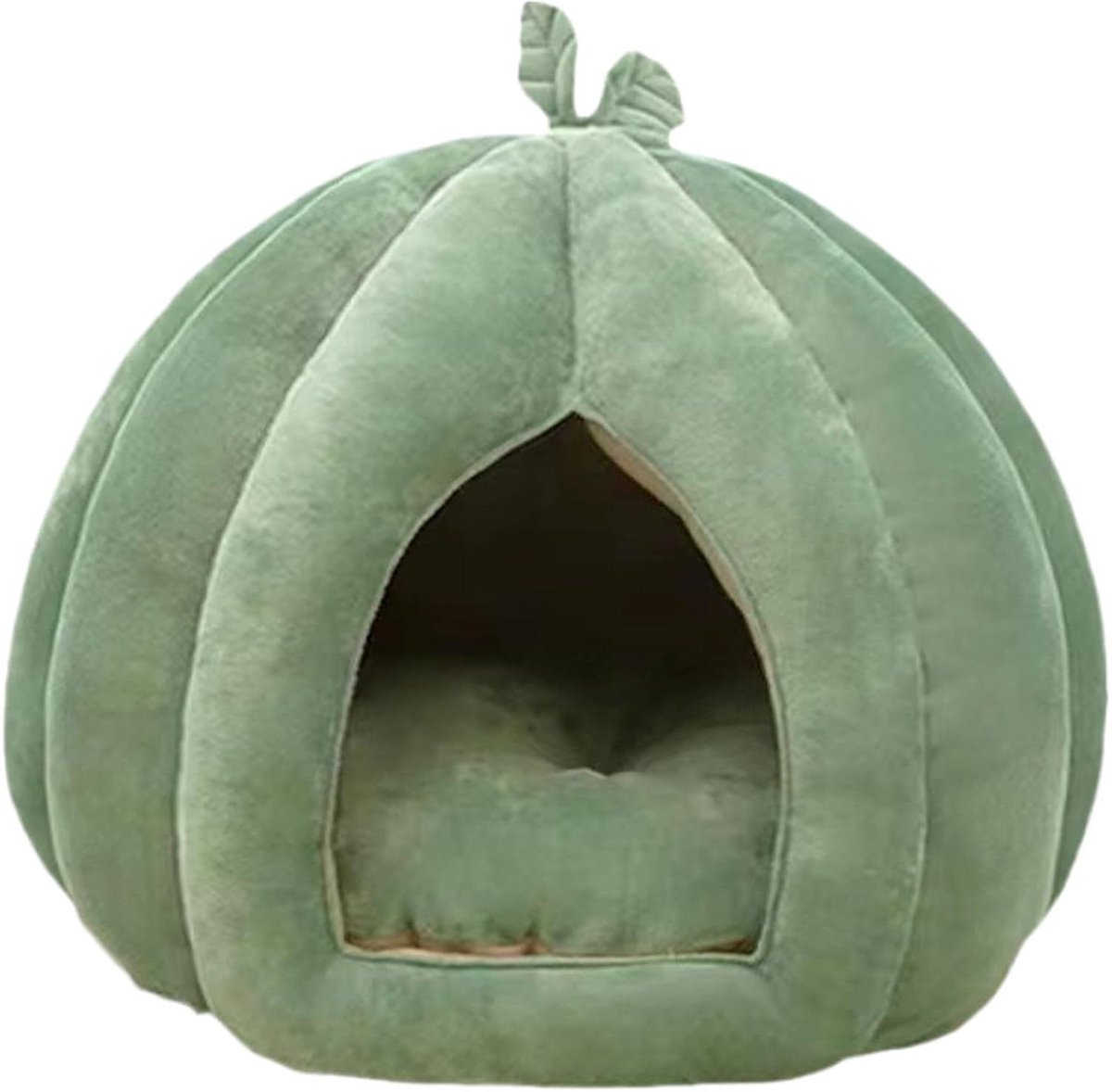 Kattenhuis Pompoen - Huisdierbed Nest - Comfortabel Slapen - Verdikte Warme Stof - 27B x 16H cm - Oranje