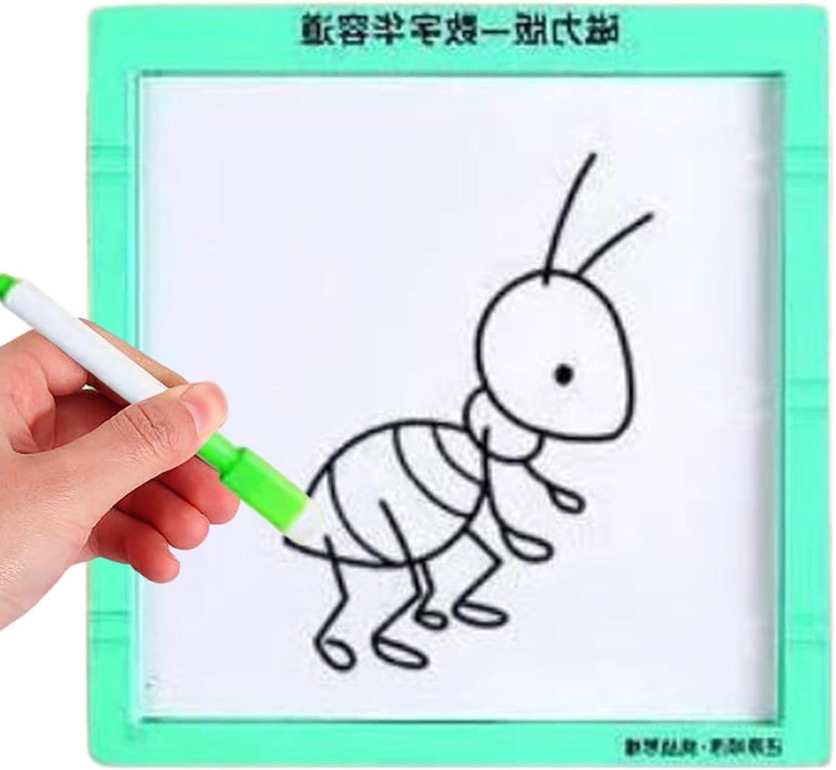 Magnetische Schuifpuzzel - Cijfer Puzzel Rekenraadsel - Wiskunde Leren - Met Wisbaar Bord - 26 x 25 cm - Groen