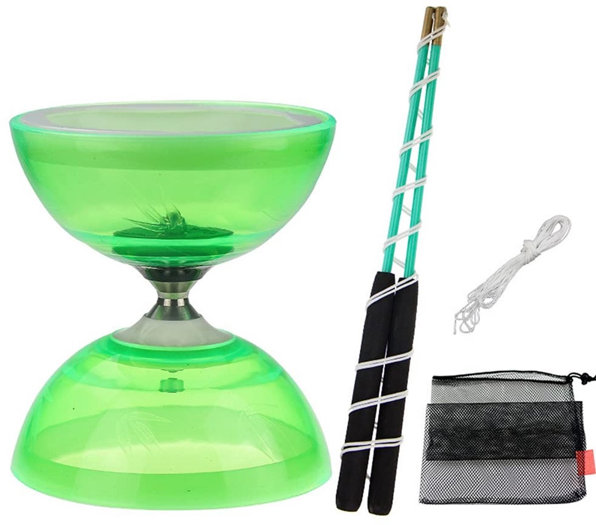 TopHomer Triple Bearing Diabolo Set met Vervangende Touw en Professionele Stokken - 4 Kleuren