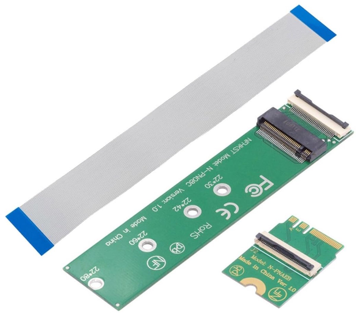 aladdien - M.2 naar NVME Adapter - A+E Key naar M-Key - SSD - 2230/2242/2260/2280mm - Betrouwbare verbinding - Geschikt voor snelle dataoverdracht -...