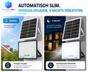 Automatisch opladen overdag via zonne-energie, 's nachts verlichten. Efficiënt opladen en automatische verlichting.