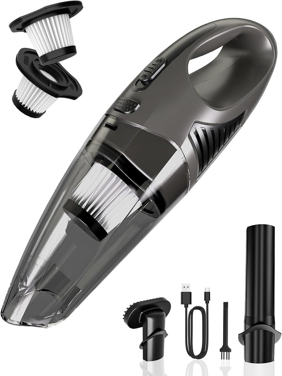 Handstofzuiger - Kleine Stofzuiger - Snel Opruimen - 2 Snelheden - 120 Watt - Donkergrijs