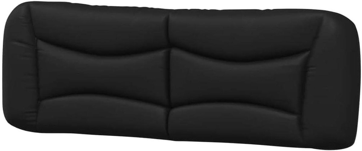 Hoofdbordkussen - Kussen hoofdbord - Bed verfraaien - Duurzaam kunstleer - 152 cm - Zwart