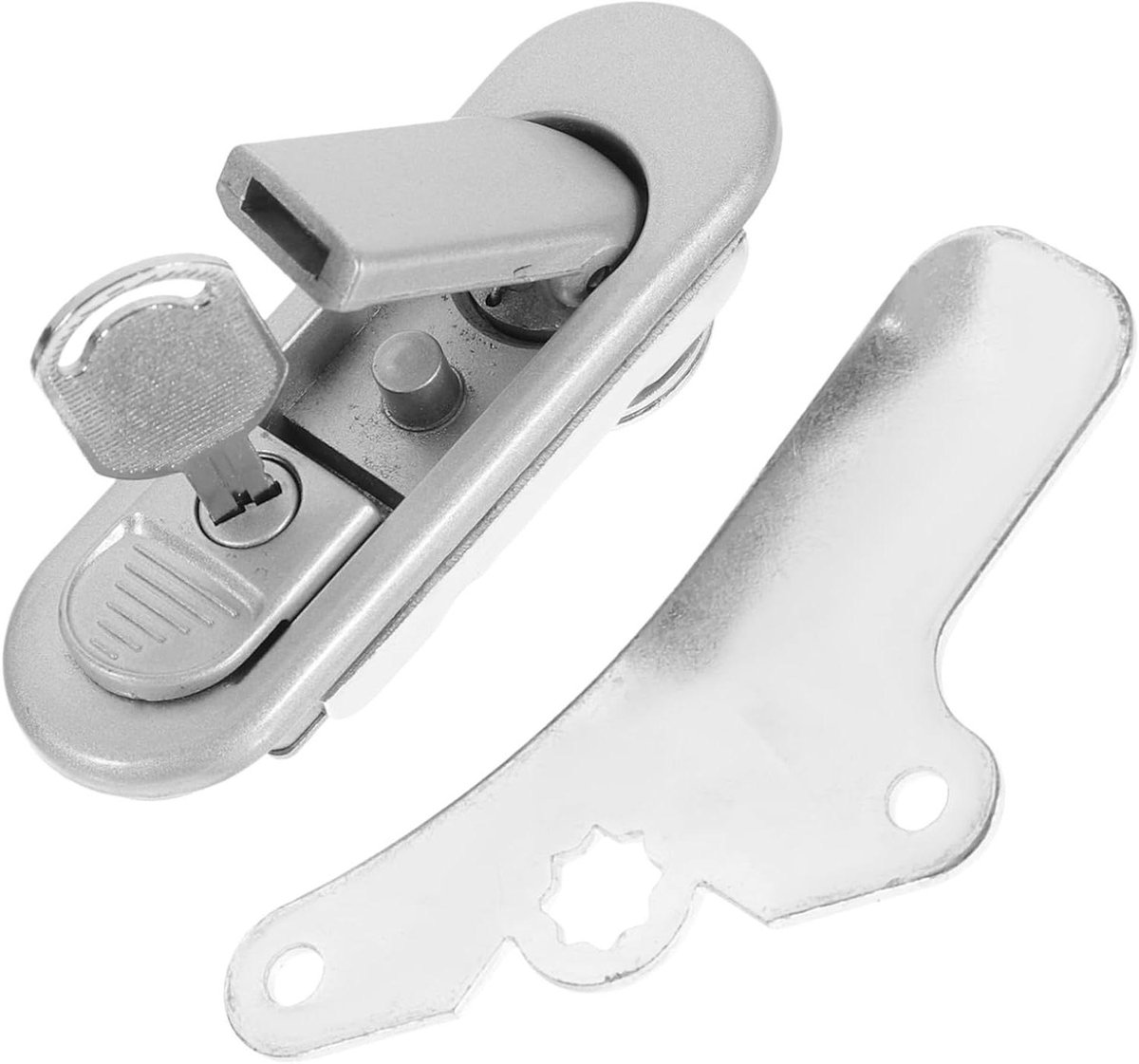 Magnetisch Kastslot - Meubelslot Drukknop - Kastdeuren Beveiligen - Eenvoudige Installatie - 27 x 38 x 10 mm - Zilver