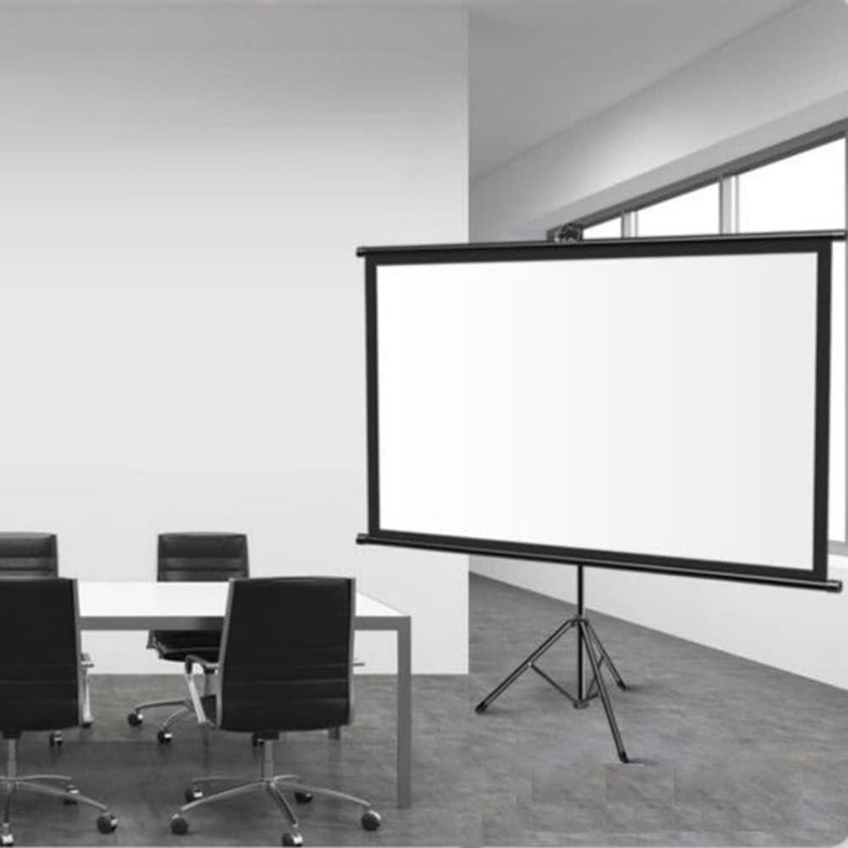 Projectiescherm met Statief - Filmscherm Beamer - Thuisbioscoop Presentatie - 178 Graden Kijkhoek - 60 inch 4:3/16:9 - Wit