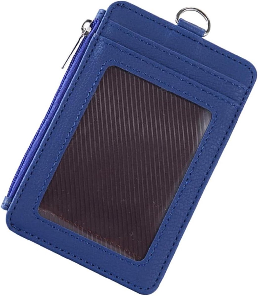 Badgehouder - ID-kaarthouder Pouch - Kaarten Organiseren - Intrekbare Clip - 8.5 x 5.5 cm - Blauw