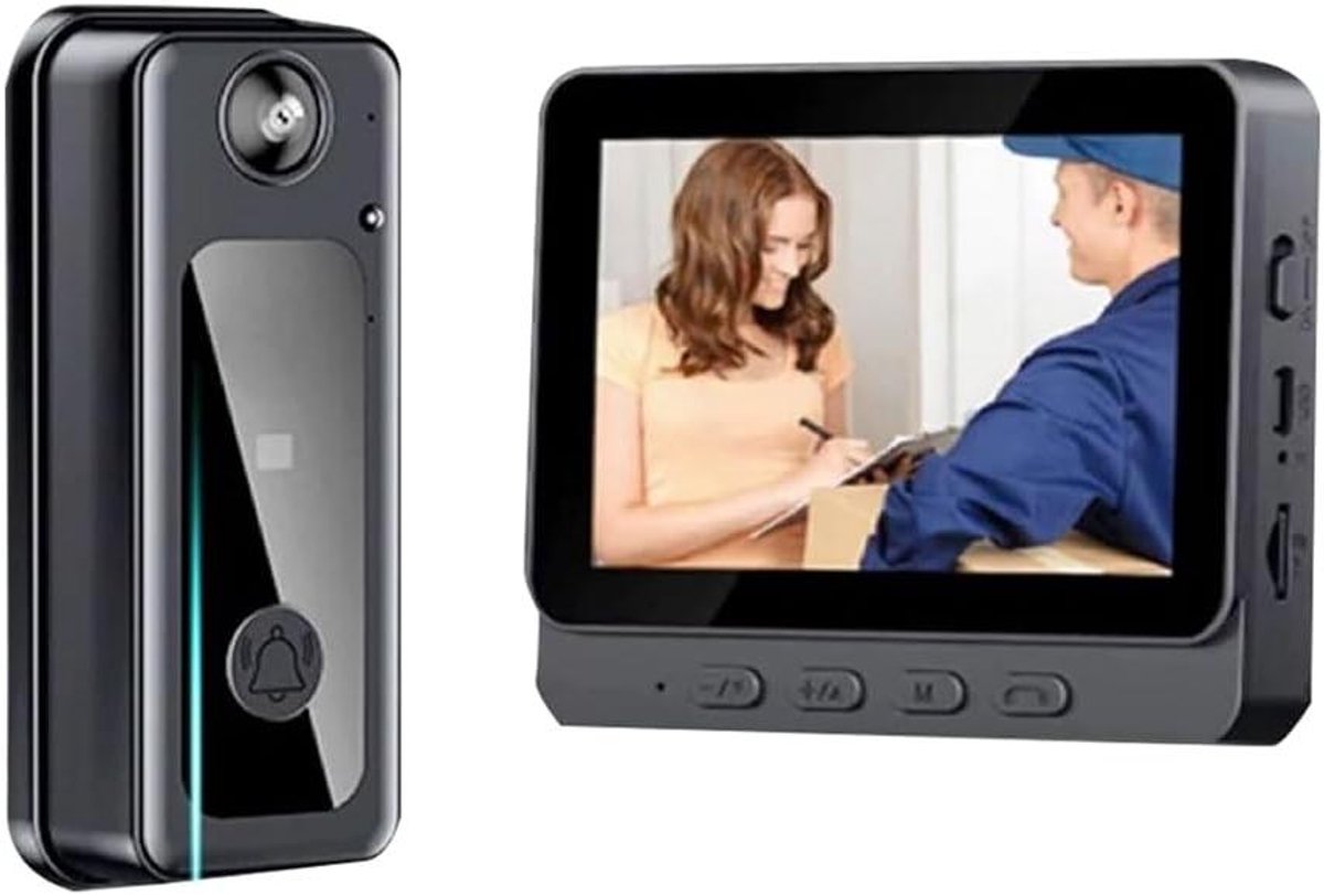 Smart Video Deurbel, draadloos, bewakingscamera voor binnen, Cat'S Eye-camera, anti-diefstalbeveiliging, deur, 7,5 cm
