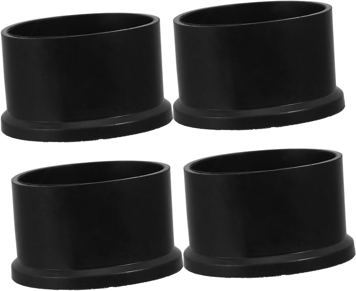 Rubberen Tafelpootdoppen - Stoelpootdoppen Vloerbeschermers - Meubels Beschermen - Antislip en Waterdicht - 6x6x3.3 cm - Zwart