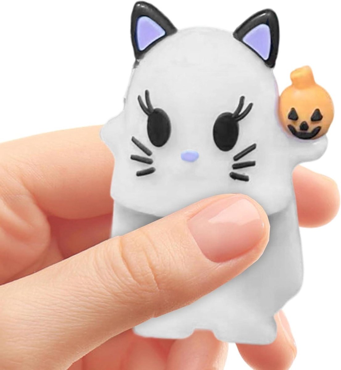 Spook Figuur - Miniatuur Decoratie - Telefoon Versieren - Plak En Peel - 1.5x1.5 cm - Wit
