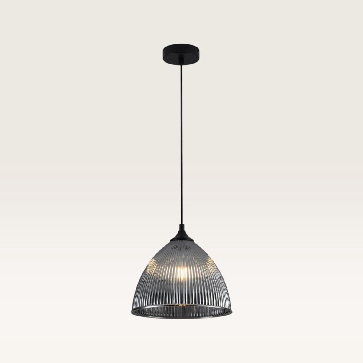 Lusenz - Hanglamp Eettafel - Smoke glas - Retro, Modern & Industrieel - E27 Fitting - Dimbaar - Perfect voor boven keuken en kookeiland - 1,5e meter - Hoogte verstelbaar