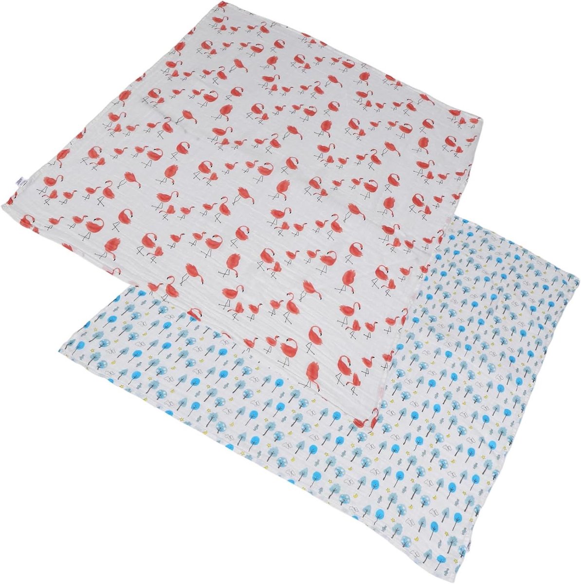 Babymusseline dekens - Babydekens katoen - Baby verzorgen - Ademend en zacht - 120x120 cm - Veelkleurig
