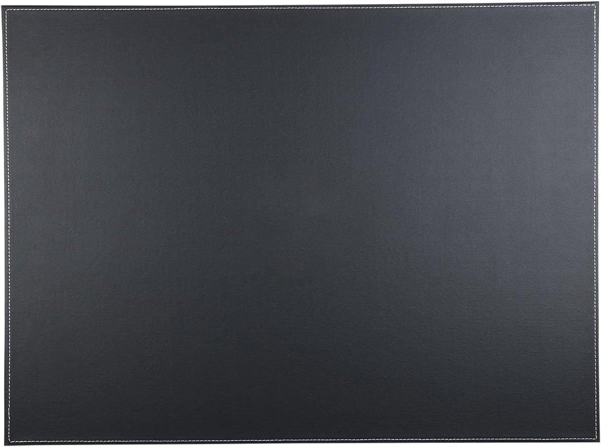 ONF3 - Schrijfonderlegger - Bureauonderlegger - Hoogwaardig kunstleer - 60 x 45 cm - Zwart - Perfect voor lezen en schrijven - Elegant design