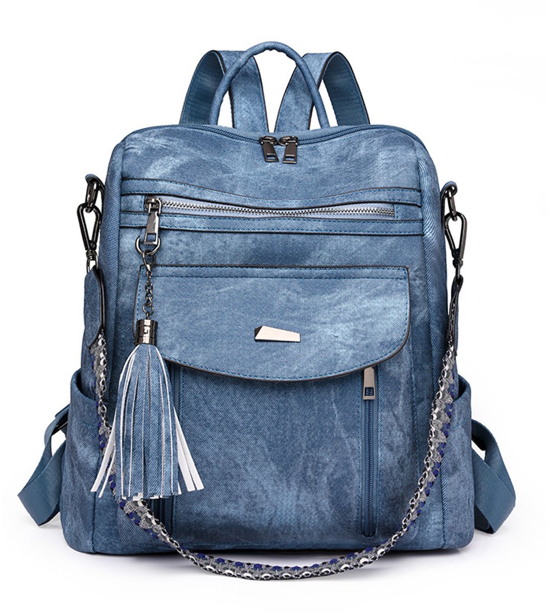 Retro Rugzak 16L voor Vrouwen - Met Afneembare Schouderband en Anti-Diefstal Zakken - Geschikt voor School, Werk en Reizen