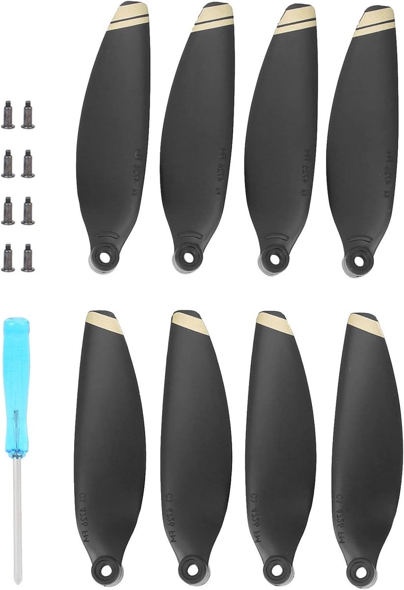 Drone Propellers - Reserveonderdelen - Vliegstabiliteit - Stille vlucht - 2 Paar - Gouden rand