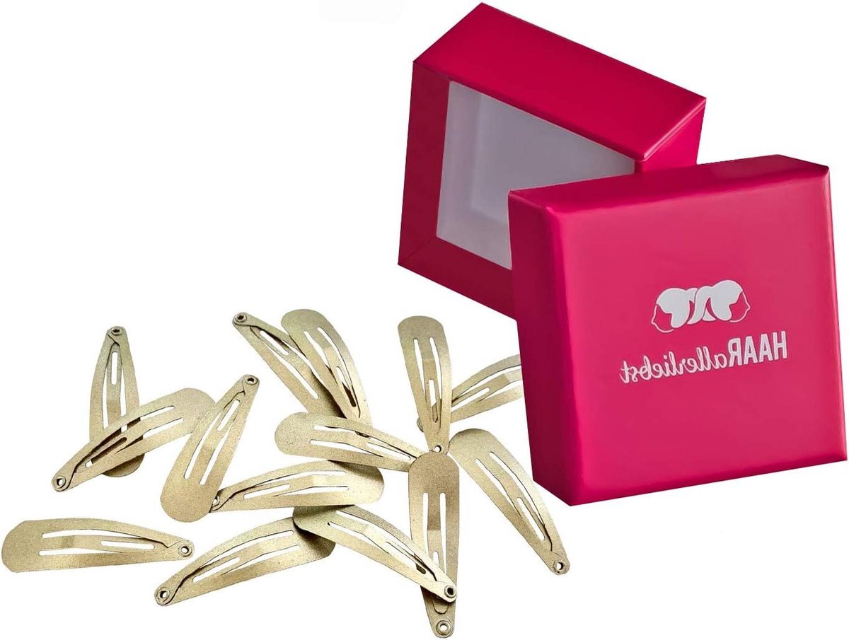 Haarspelden Set - Gouden Clips - Haar Styling - Inclusief Opbergdoos - 14 Stuks - Goud