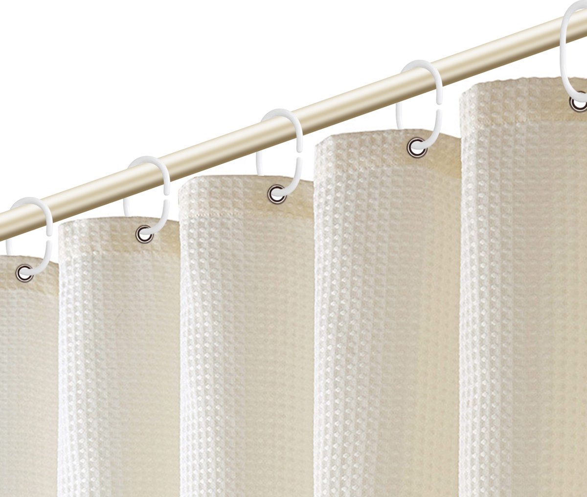 MODENUIT Douchegordijn – Wafelstructuur – 180 x 180 cm – Polyester – Diverse Kleuren – Waterafstotend en Wasbaar