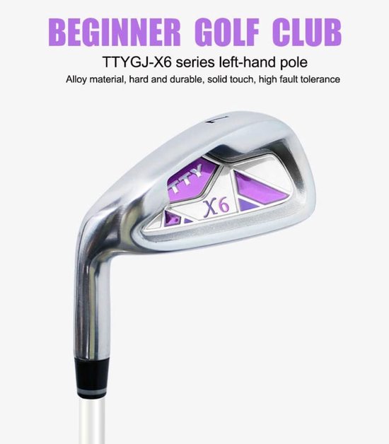 Linkshandige Golfclub - Golfijzer Beginners - Golf Oefenen - Koolstof en Staal Body - 7 Ijzer - Graphite Shaft van Merkloos — afbeelding 3