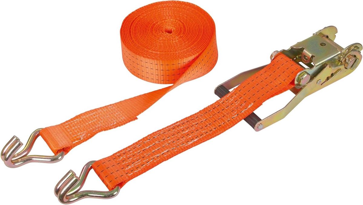Ratelgordel 2-delig - Sjorband Ratel - Vastzetten Lading - PU-geïmpregneerd - 50 mm x 4 m - Oranje