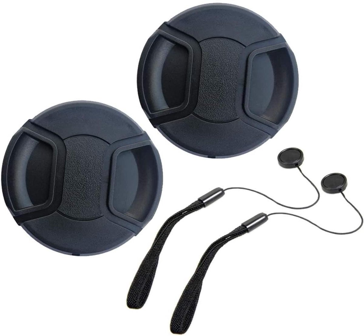 Lensdop Set - Camera Accessoires - Objectief Beschermen - Snap-on Middenknijp - 67 mm - Zwart