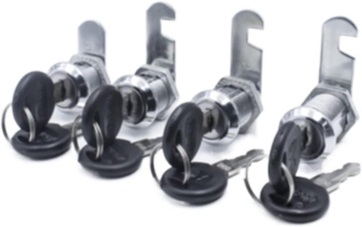 Cilinderslot - Brievenbusslot Cam Lock - Kast Beveiligen - Zinklegering - 30 mm - Zilverkleurig