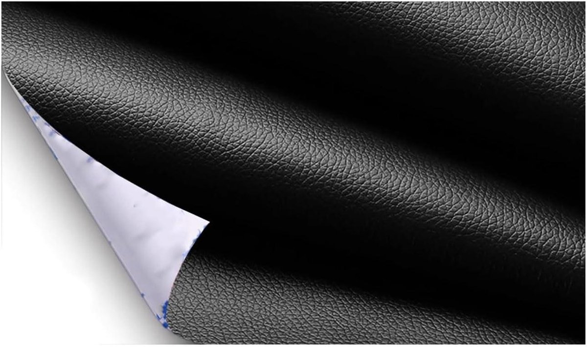 Leren Reparatie Tape - Zelfklevende Patch - Meubels Herstellen - Lychee Textuur - 20x30 cm - Zwart