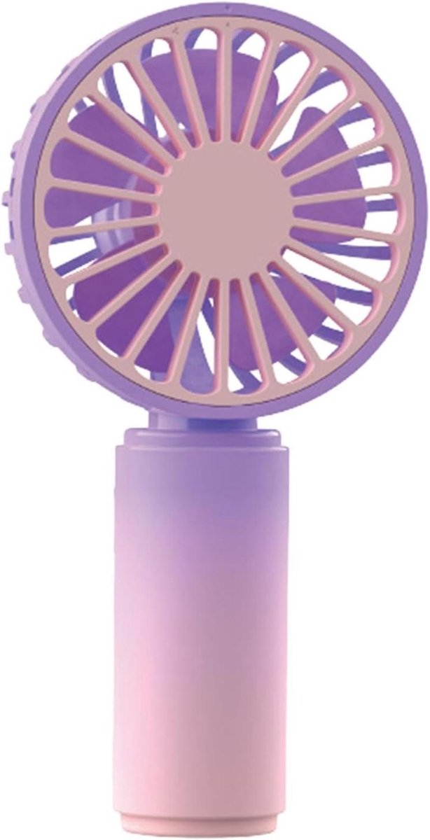 Kleine ventilator - Draagbare koeler - Warm weer - USB oplaadbaar - Compact formaat - Paars