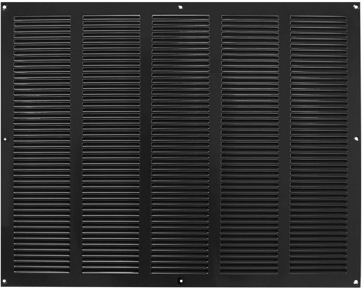 Ventilatierooster - Kanaalafdekking - Luchtcirculatie Verbeteren - Met Vliegengaas - 500x400 mm - Zwart
