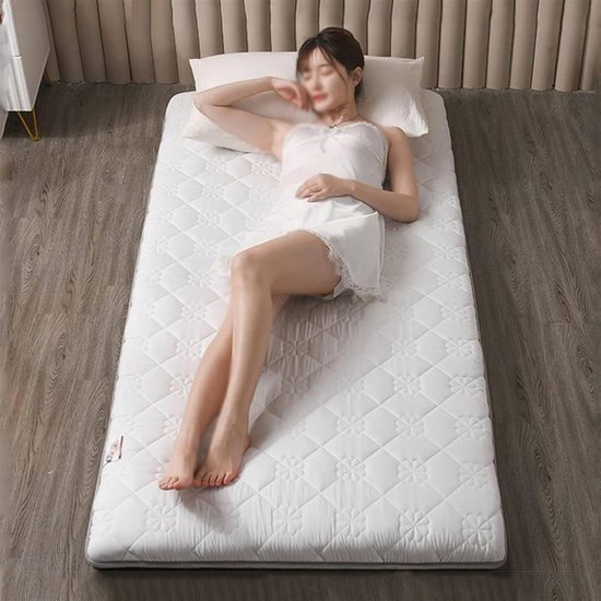 Oprolbare Matras - Draagbare Bedden - Comfortabel Slapen - Ergonomisch Ontwerp - 150 x 200 cm - Wit — afbeelding 3