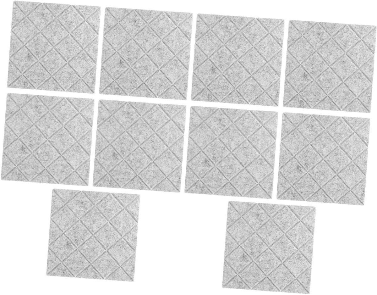 Geluidsisolatieplaten - Akoestische panelen - Geluidsverbetering - Hoge Dichtheid Schuim - 30x30x0.9 cm - Lichtgrijs