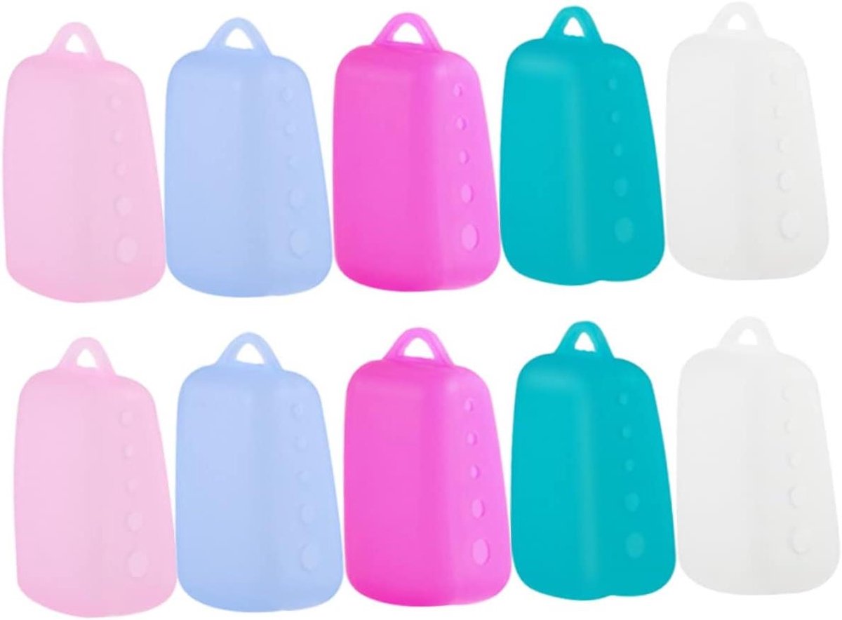 Tandenborstelhoezen - Reisbeschermers - Hygiënisch Reizen - Voedselveilig Siliconen - 10 Stuks - Diverse Kleuren
