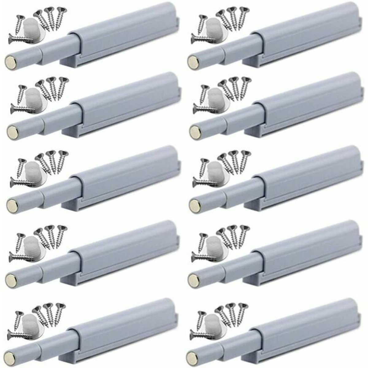 10 magnetische deursloten met drukknop