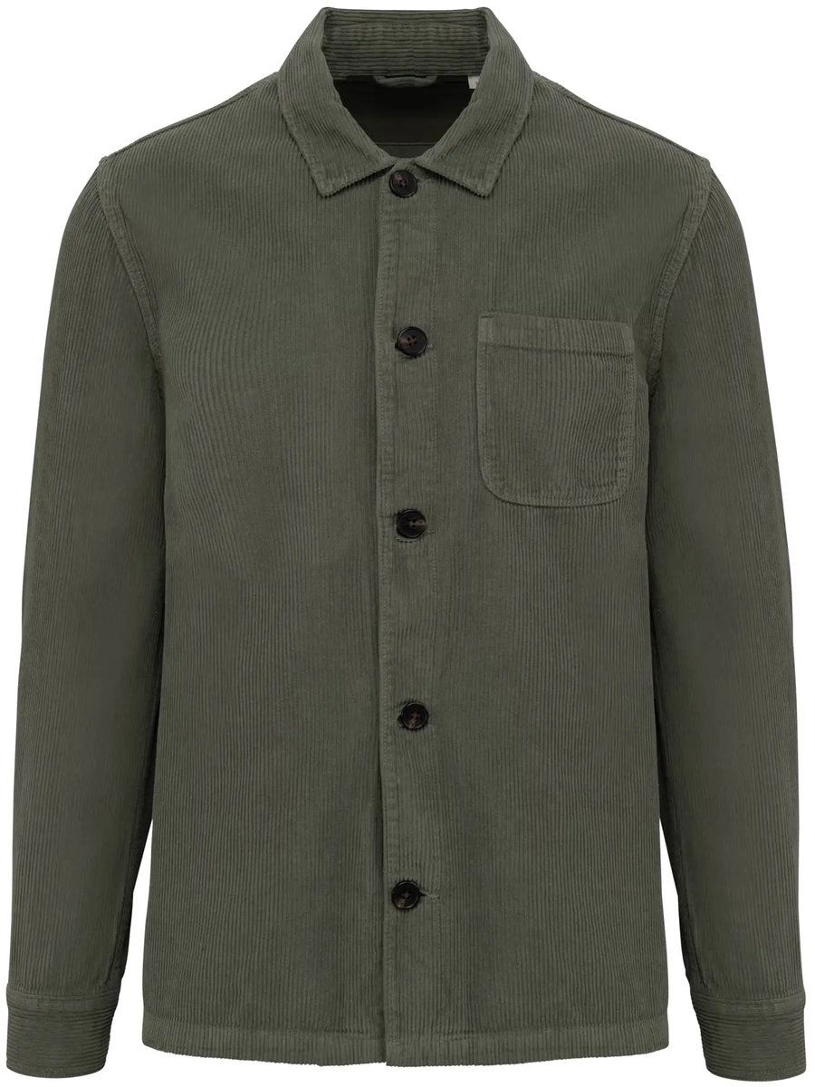 Native Spirit Ecologisch ribfluweel herenjasje NS603 Washed Organic Khaki