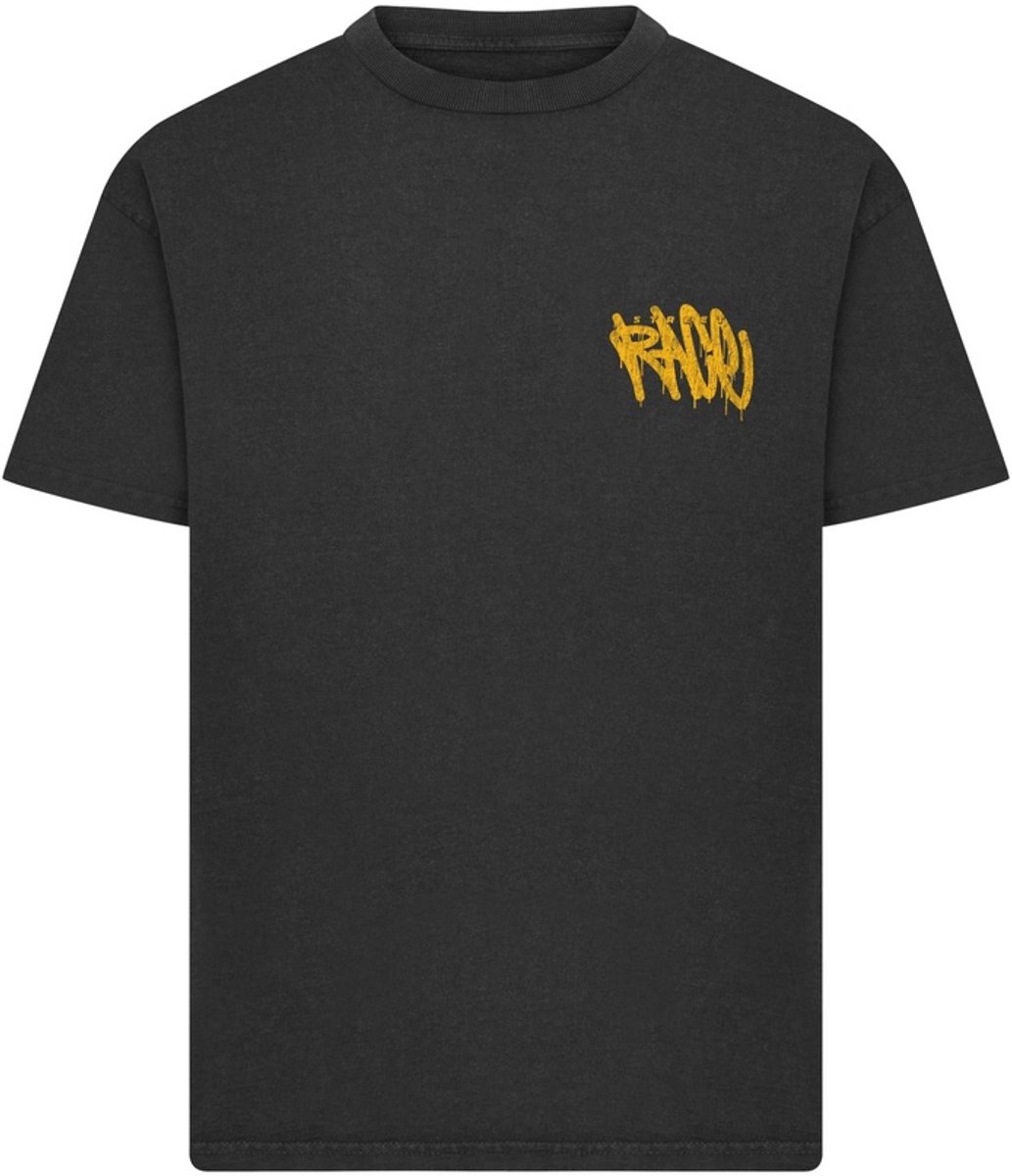 Mister Tee Street Race Vintage Heavy Loose Heren Tshirt XXS Zwart