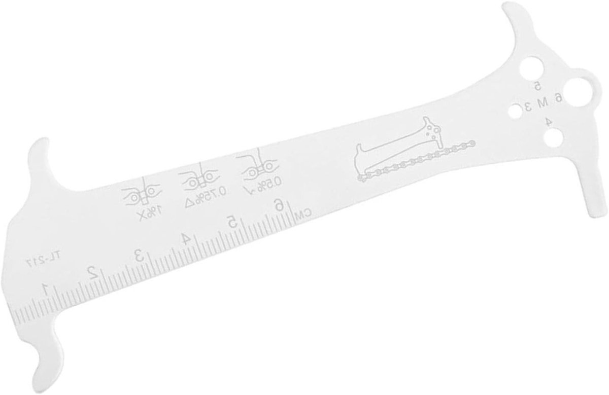 Ketting Slijtage Indicator - Fiets Ketting Checker - Fiets Onderhoud - Roestvrij Aluminium - Ca. 130mm - Zilver