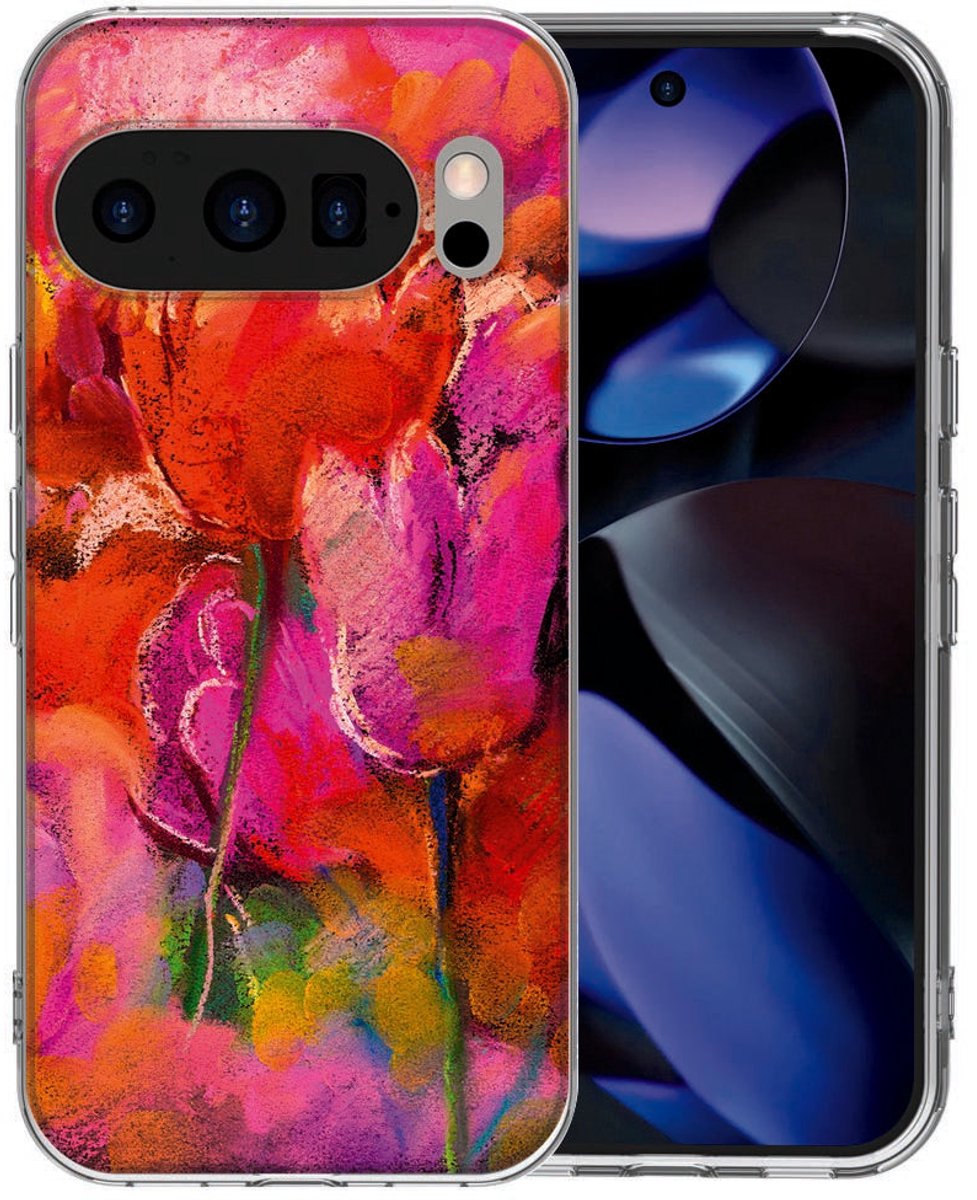Google Pixel 10 / 10 Pro TPU hoesje Tulips