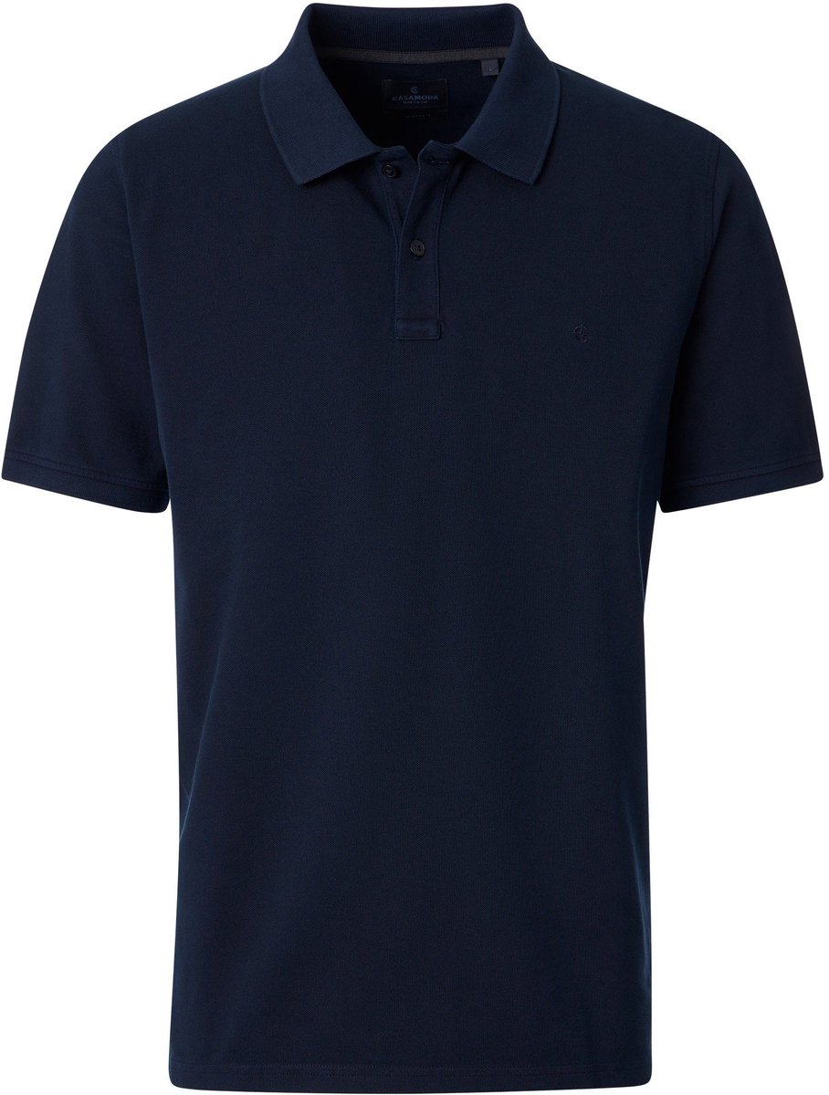 CASAMODA Polo Piqué Donkerblauw (navy) - Maat 3XL - Heren