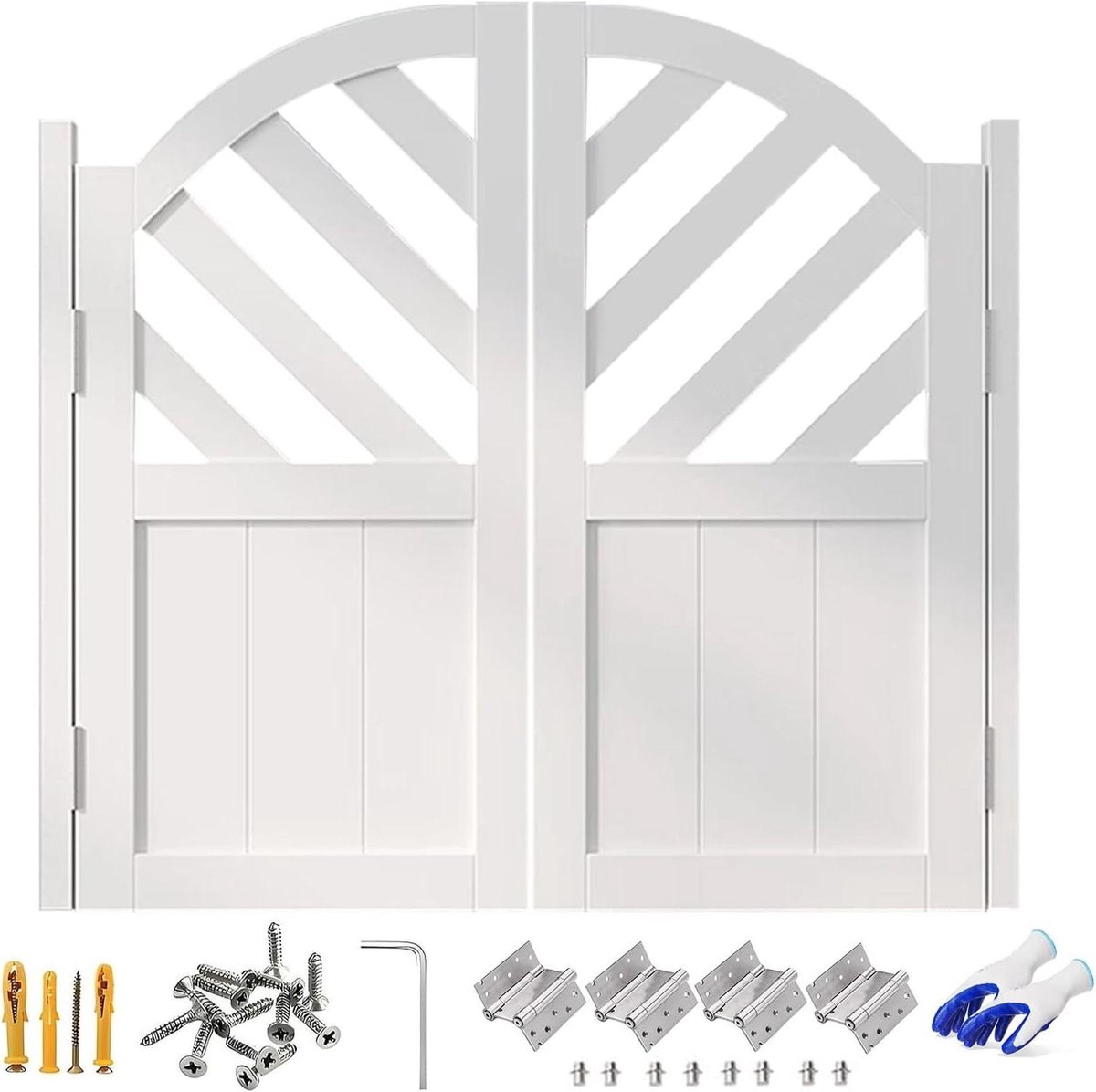 Halve Deuren - Saloon Deuren - Ruimtes Scheiden - Met Automatische Sluiting - 110x100cm - Wit