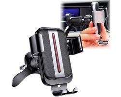 Auto Telefoonhouder - Smartphone Houder - Veilig Rijden - Zwaartekracht Klem - 360 Graden - Zwart