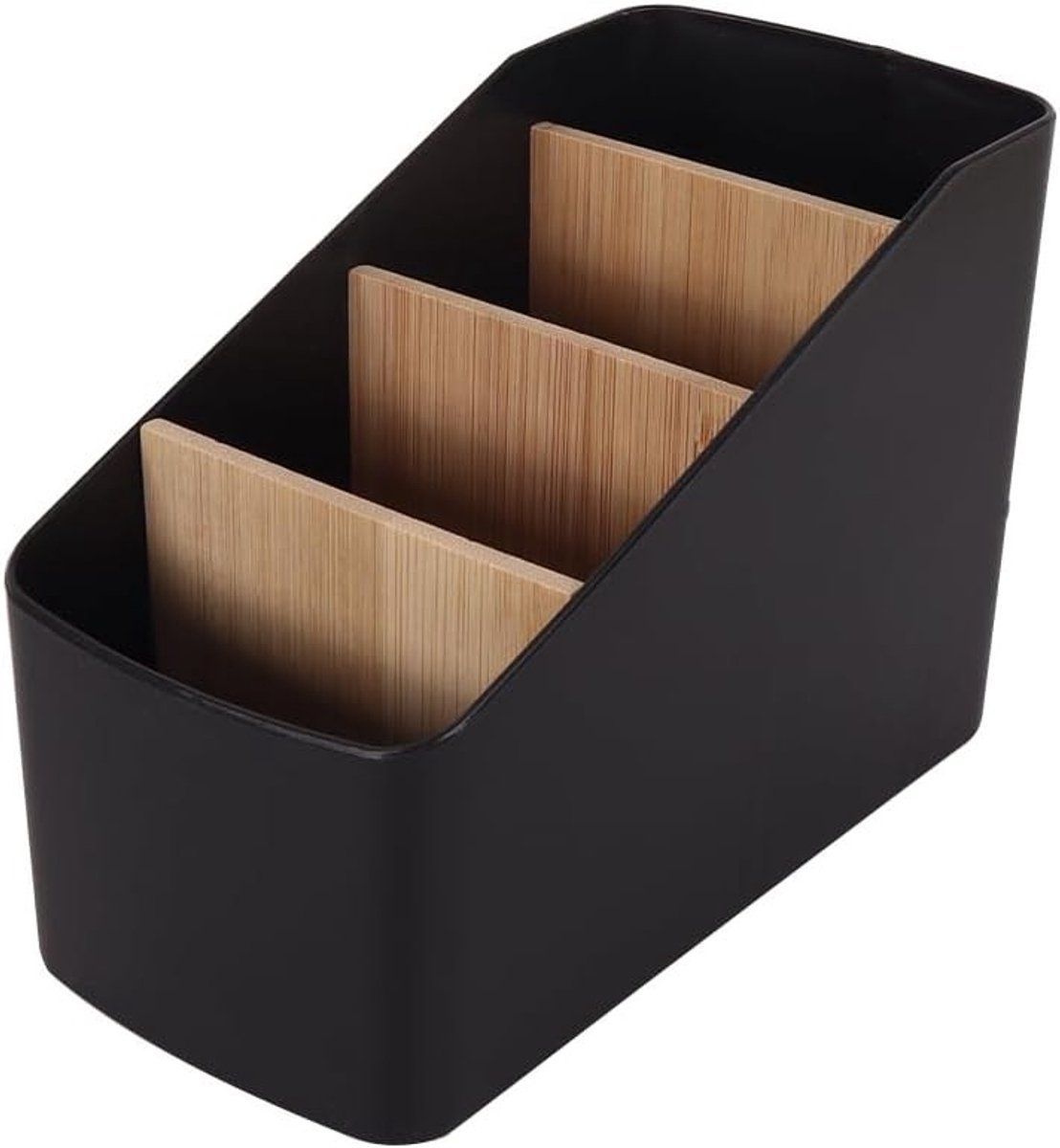 Opbergdoos voor Bureau, Organizer voor Afstandsbediening, 4 Compartimenten, Telefoonopslag en Kantooraccessoires