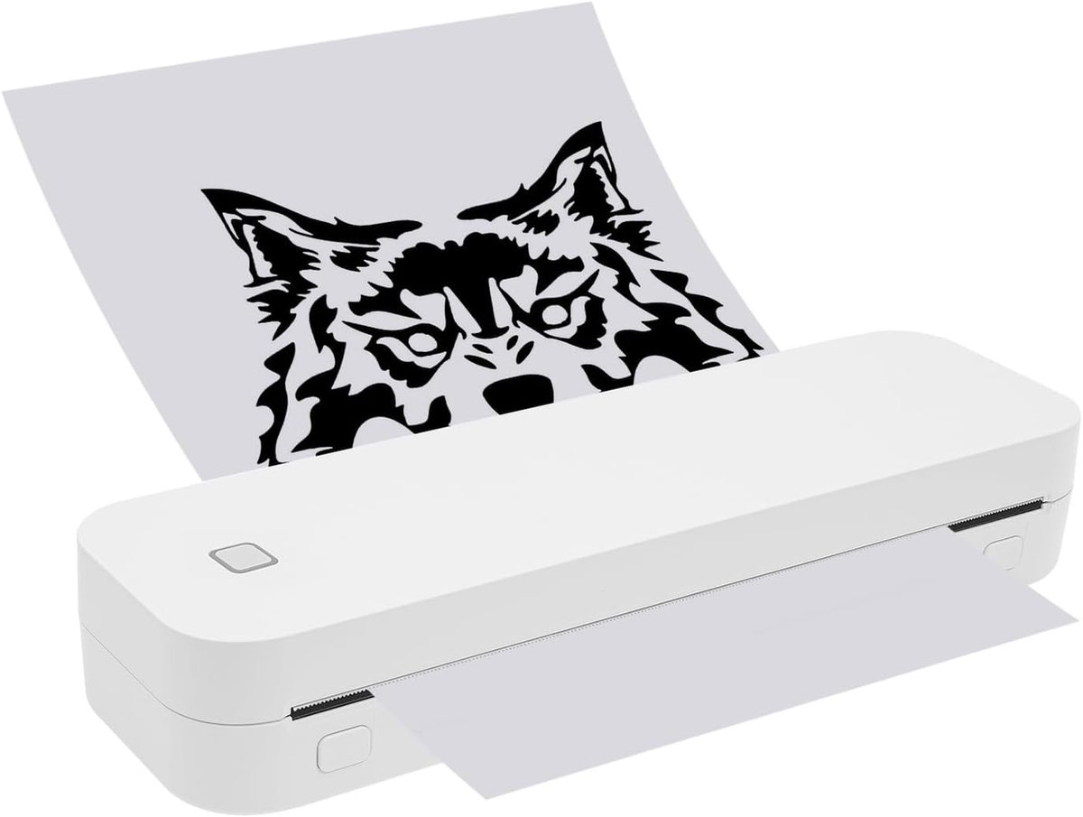 Tattoo Printer - Stencil Machine - Ontwerp Overbrengen - Draadloos Bluetooth Printen - 26.5 cm Lengte - Wit