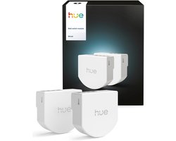 Philips Hue bedrade wandschakelaar - bevat 2 modules - zonder batterijen, nuldraad vereist - slimme verlichting ​