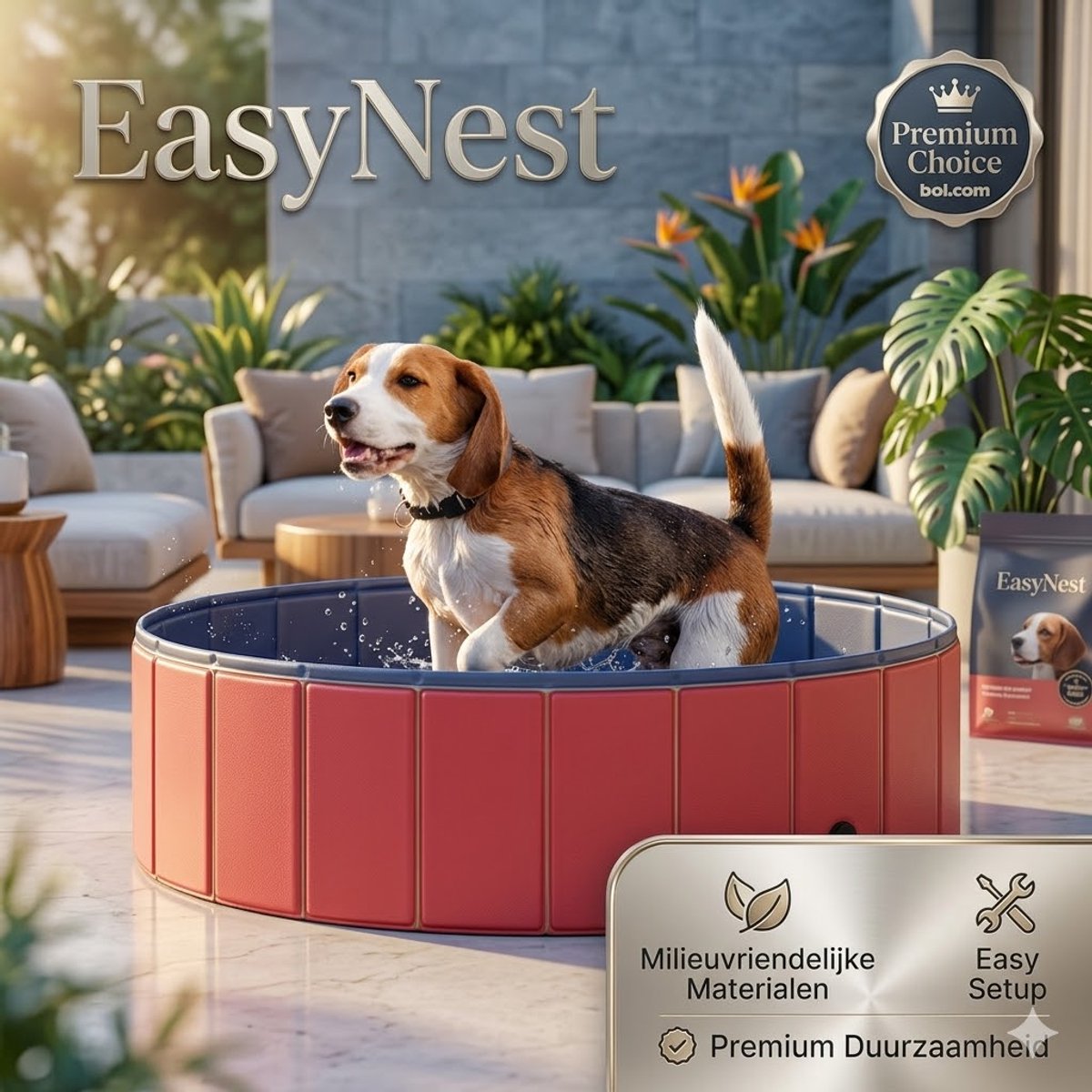 Luxe Hondenzwembad Opvouwbaar – Verkoelend Hondenbad voor Buiten – Duurzaam Spetterbad voor Honden en Katten