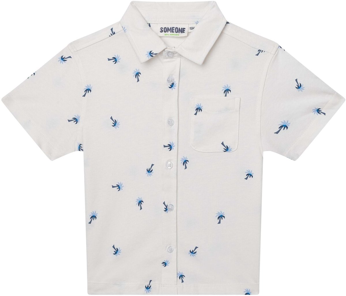 Someone - Jongens hemd - Maat 128 - Jongens - wit -