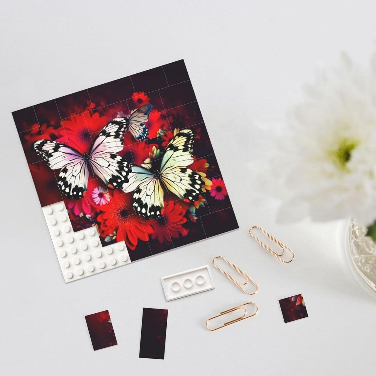 Bouwsteen Puzzel - 3D Blokken - Home Decoratie - Dubbelzijdig Ontwerp - Niet gespecificeerd - Wit