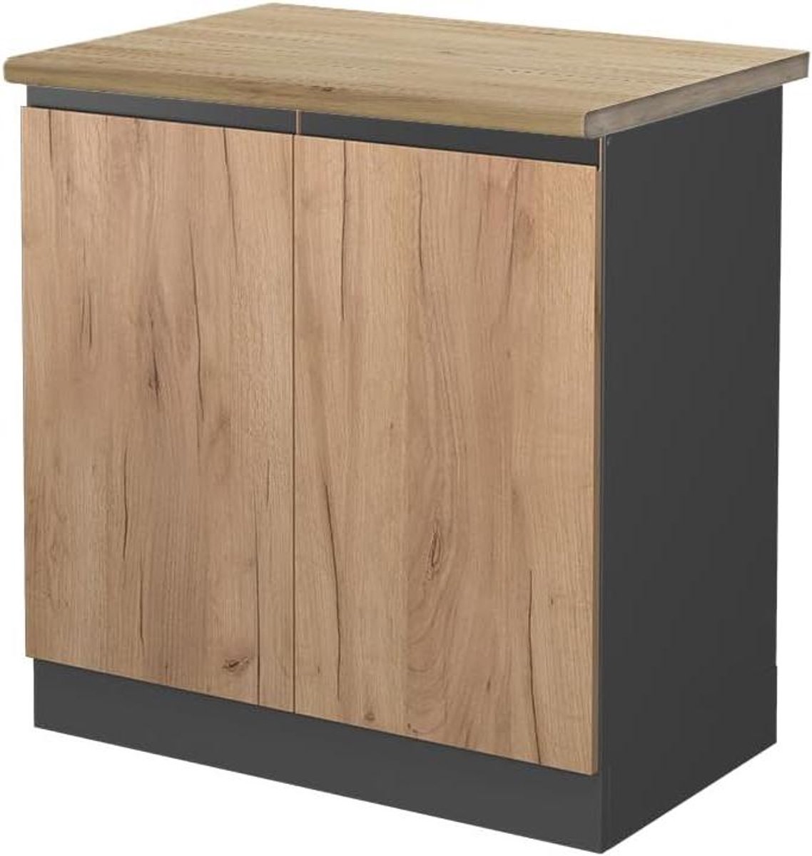 Wastafelonderkast - Keukenkast Gootsteen - Keuken Organiseren - Greeploos Design - 80 cm -