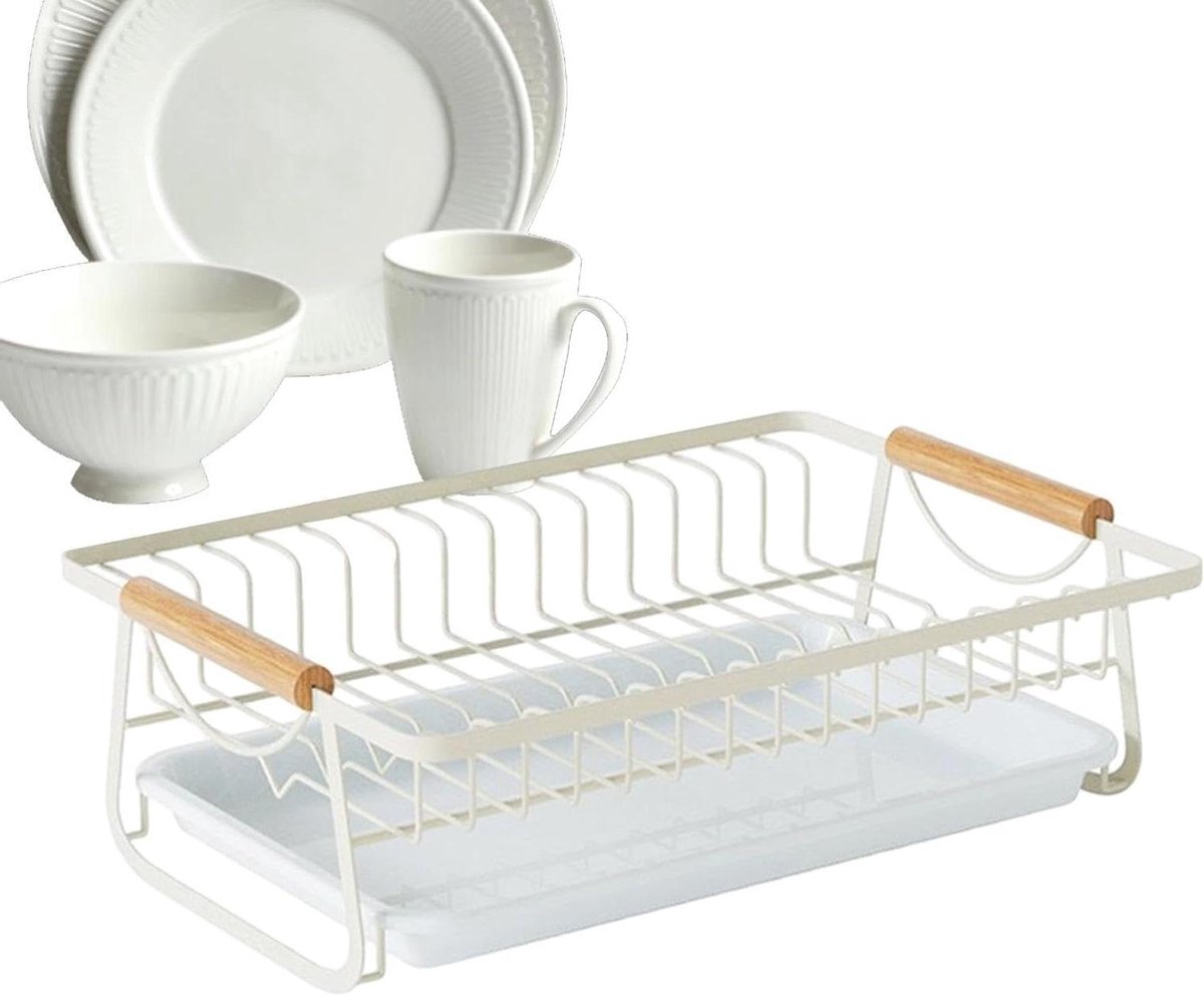 Keuken Afdruiprek - Vaatrek Organizer - Aanrecht Drogen - Roestbestendig IJzer - 41.5 cm - Wit