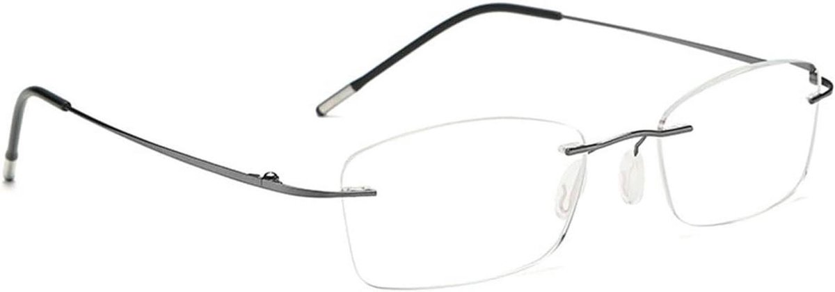 Leesbril - Leeshulp - Digitaal Lezen - Blauwlichtfilter - Randloos - Zilver