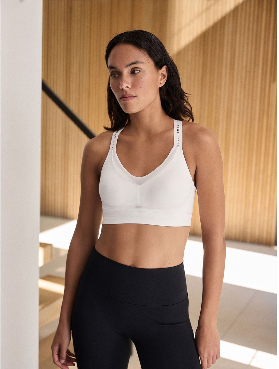 Next - Dames - Active high-impact Dry Tech B-G sportbeha - Wit