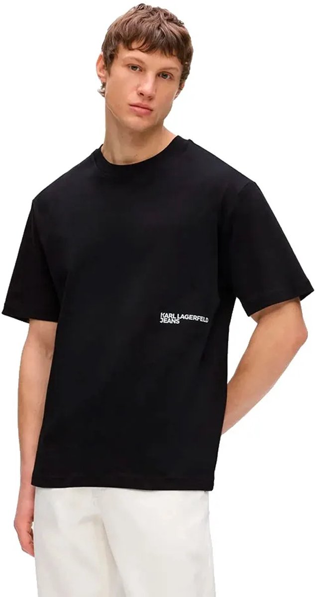 Karl Lagerfeld Jeans B3m17009 T-shirt Met Korte Mouwen Zwart S Man