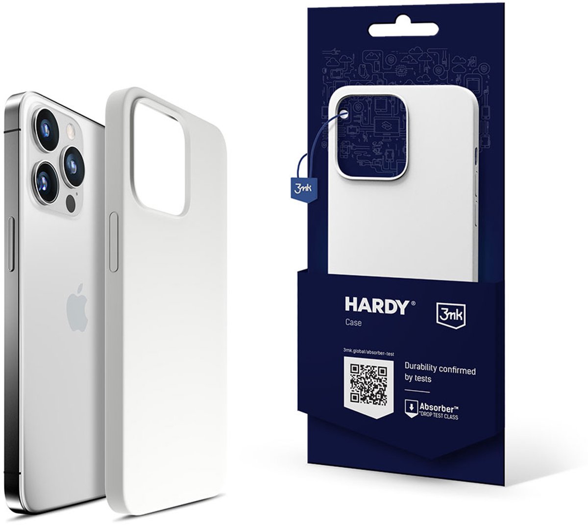 3Mk Magcase Hoesje Voor Apple Iphone 13 Pro Max Silicone Hardy Silver